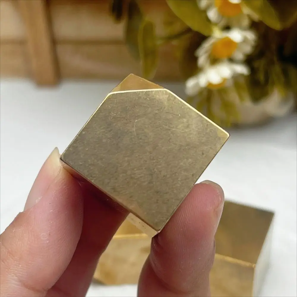 2.5x2.5cm Pyrite Cube Specimen Brass Cube Metal Geometric Block Pyrite Crystal Specimen Gold Tone Faceted Shape