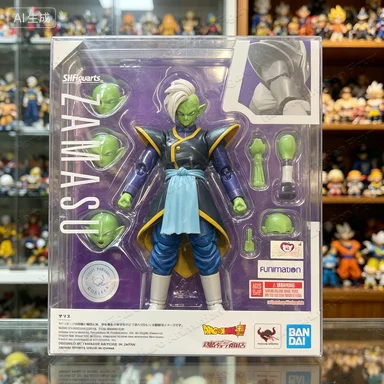In Stock100% Original Bandai Dragon Ball Sh Figuarts Shf Potara Zamasu Action Figures Anime Model Toys Figura Pvc Gifts