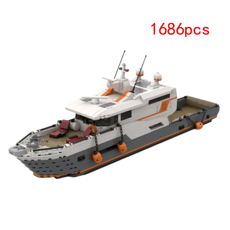 

Spot small particle MOC military transport ship toy puzzle DIY model gift ornament