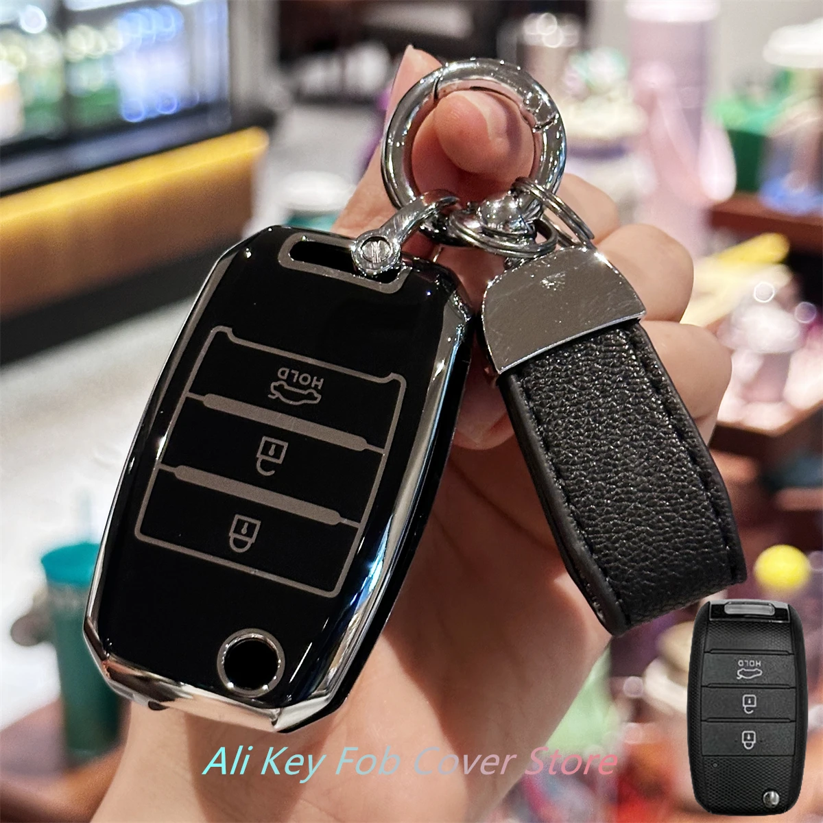 Key Fob Cover for KIA RIO 3 K2 Ceed Cerato K3 K5 Sorento Sportage Soul K4 Picanto Optima Forte Stinger Keyring Car Keychain