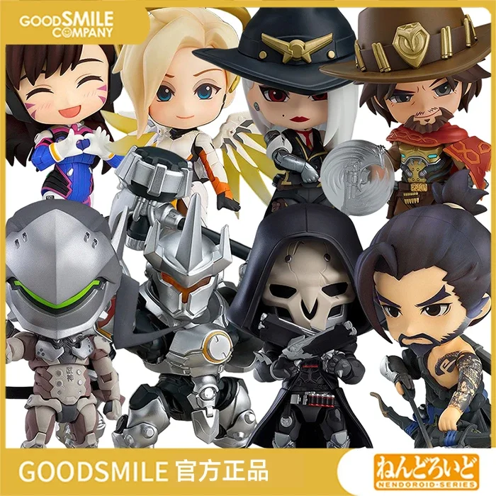 10cm Anime Good Smile Original Nendoroid GSC Overwatch Tracer Cole Cassidy Reaper SOLDIER:76 D.VA Lucio Mercy Genji Ashe Figures