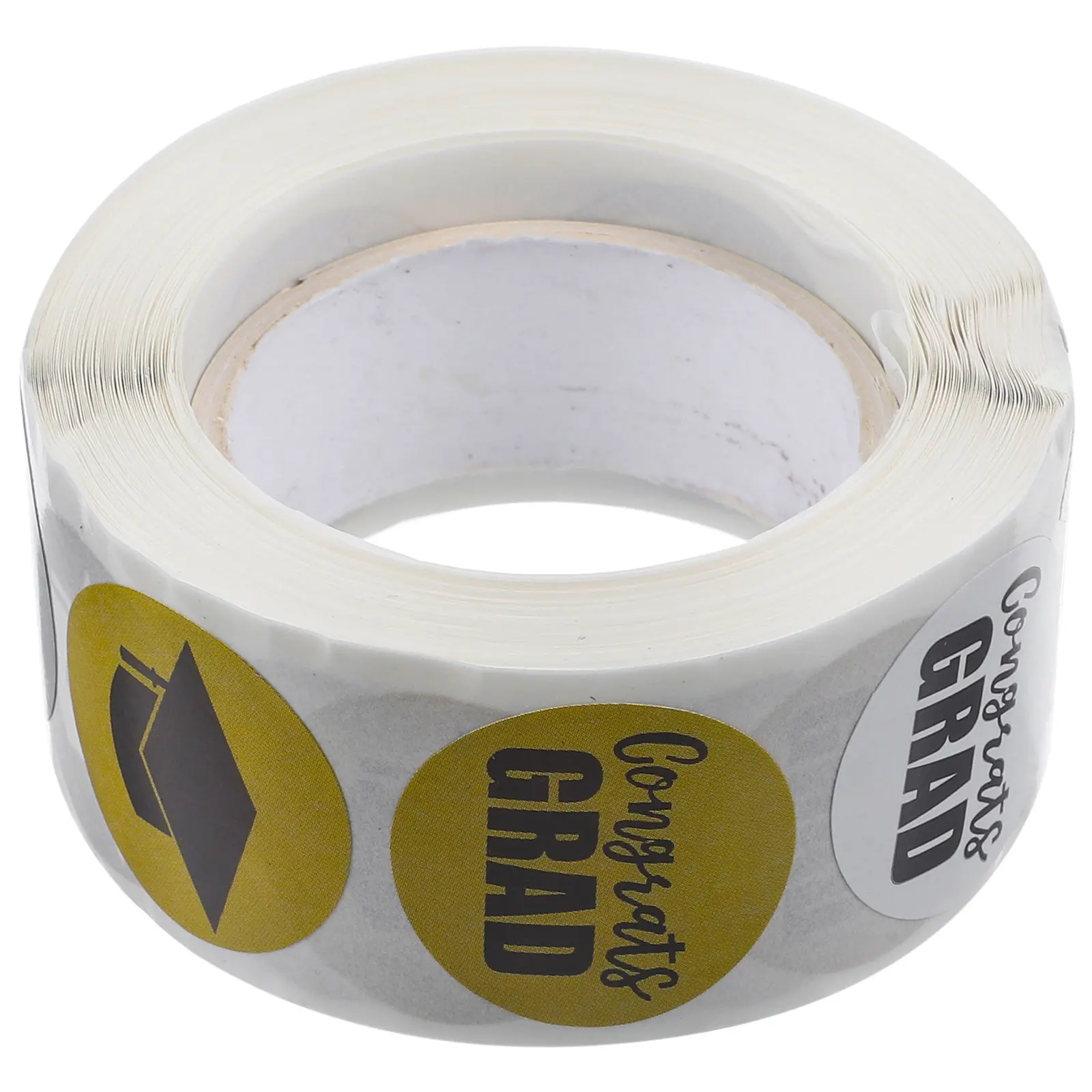 

500Pcs Graduation Graduation Cap Stickers Round Shape Self-Adhesive Labels for DIY Party Decor Gift Wrap Round Label