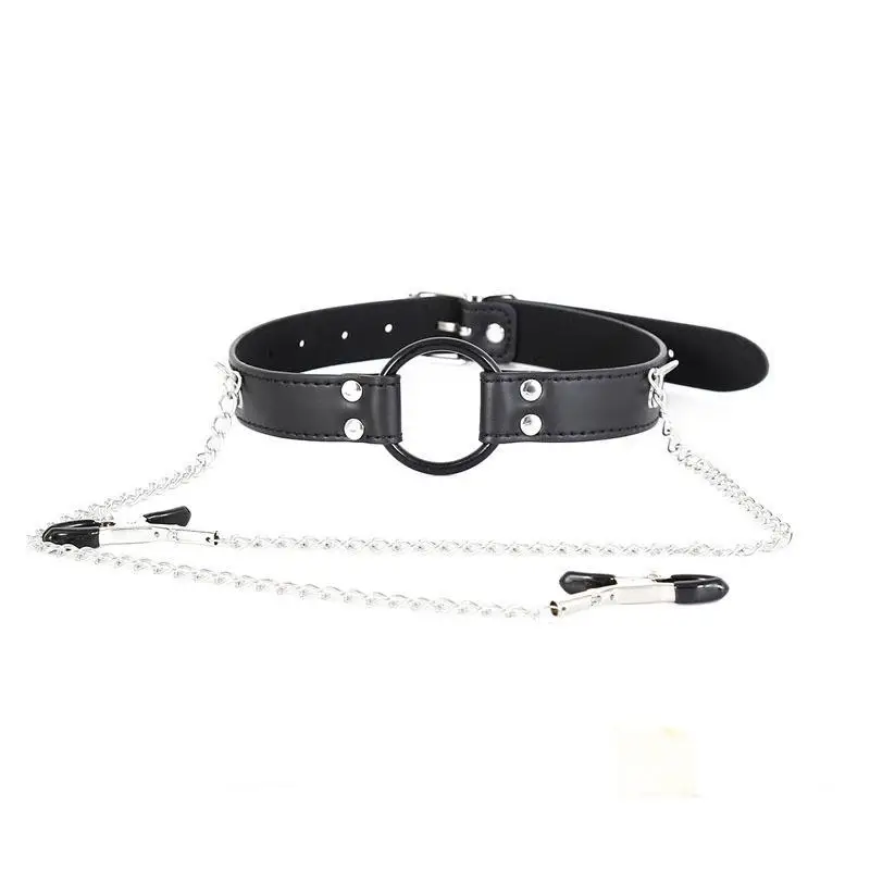 1Pc Leather Harness Bdsm Bondage Restraints Ball Gag Mouth Plug Toys for Women Men Gay Couples Fetish view 3