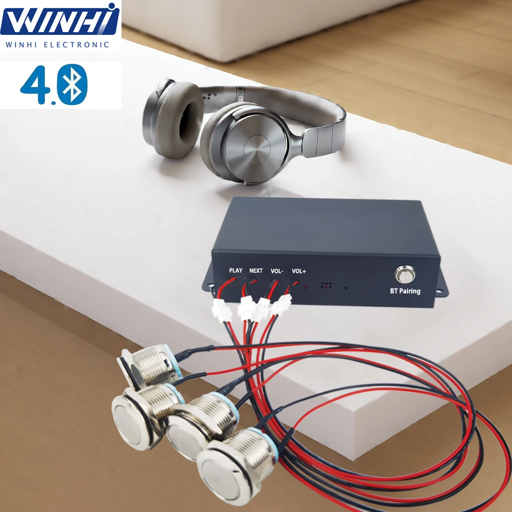 4K HD-MI Out Audio Video Media Player Box with BT Earphones to Play Music Perfectly Displays the Sound Quality of Earphones
