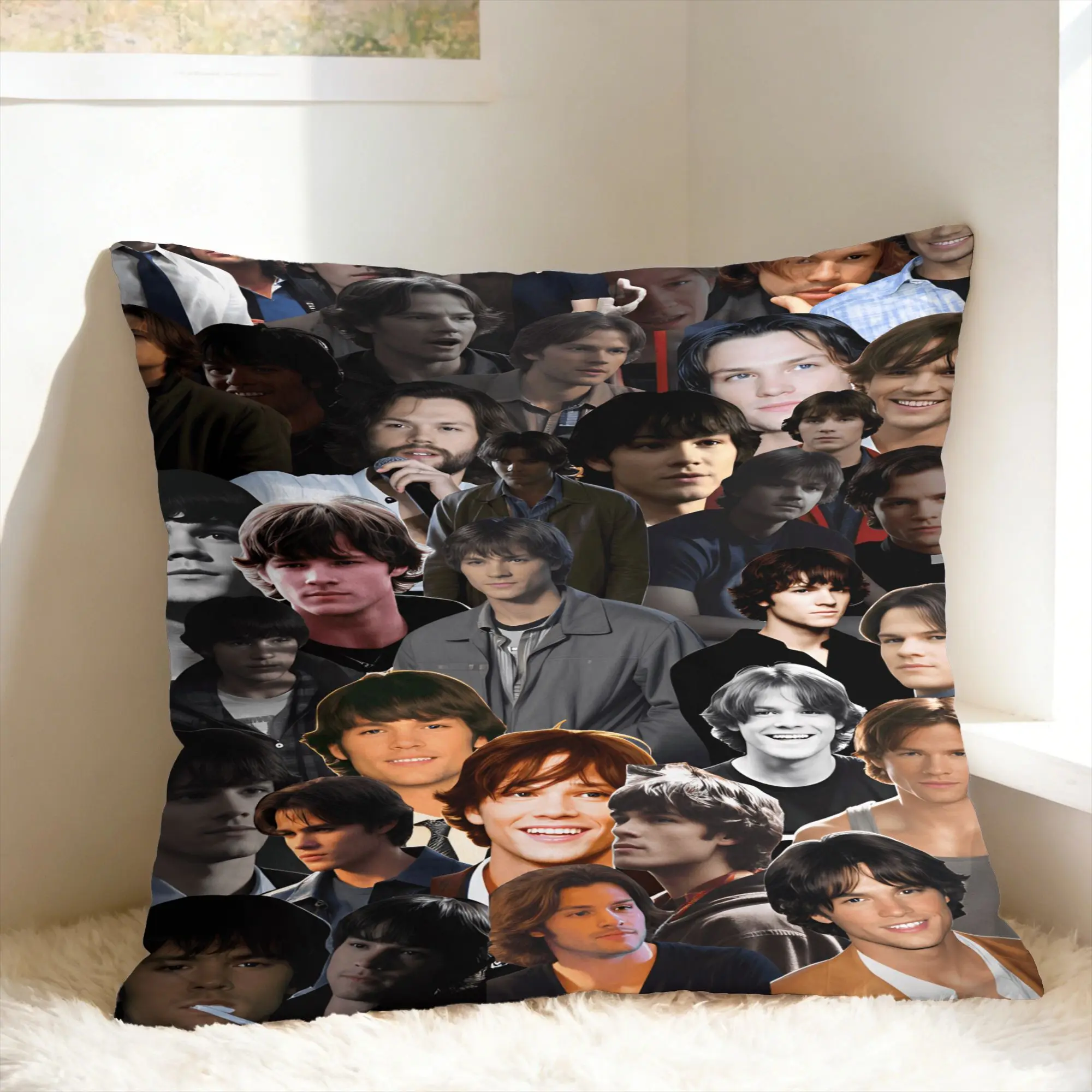 Sam Winchester Supernatural Pillow Case  Print Pillow Cover Fashion Pillowcases For Living Room Sofa