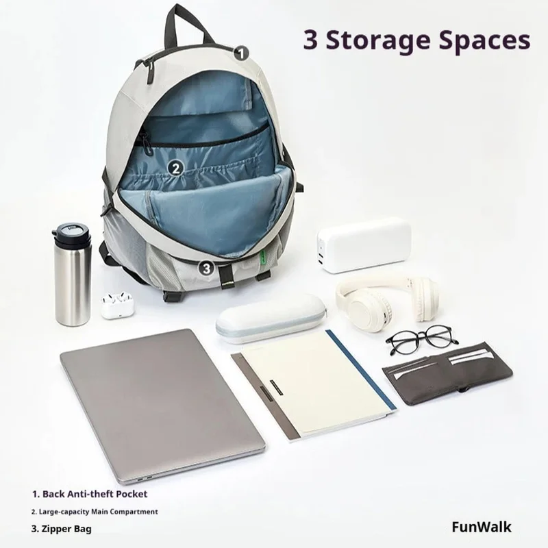 Shukiku Lightweight Large‑Capacity Anti‑Theft Laptop Backpack Stylish Daypack For College Students Young Adults Daily Bag