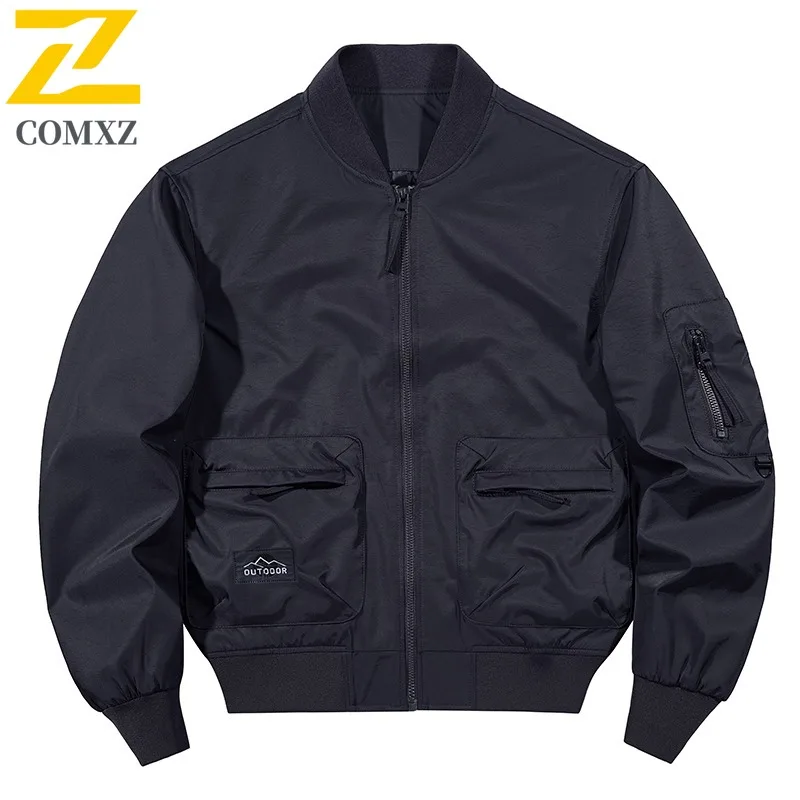 

COMXZ Мужская куртка Повседневная бейсбольная куртка с воротником для верховой езды на открытом воздухе Ветрозащитная мотоциклетная куртка Премиум Уличная легкая осенняя одежда