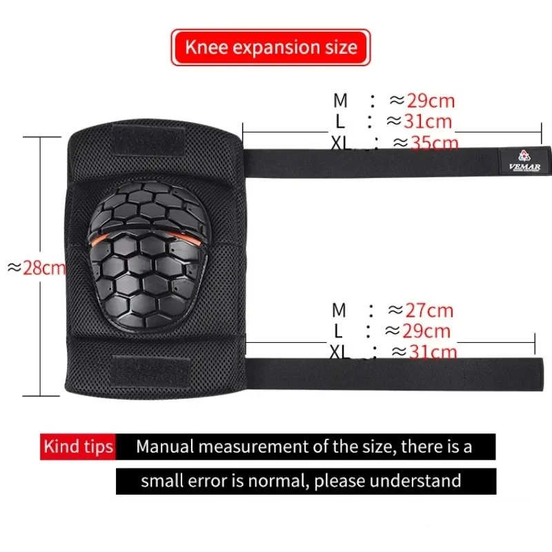 Cheap High Quality VEMAR Motorcycle Knee Protector Summer Bike Knee Brace Anti-fall Leg Protection Riding Motocross Knee Pads