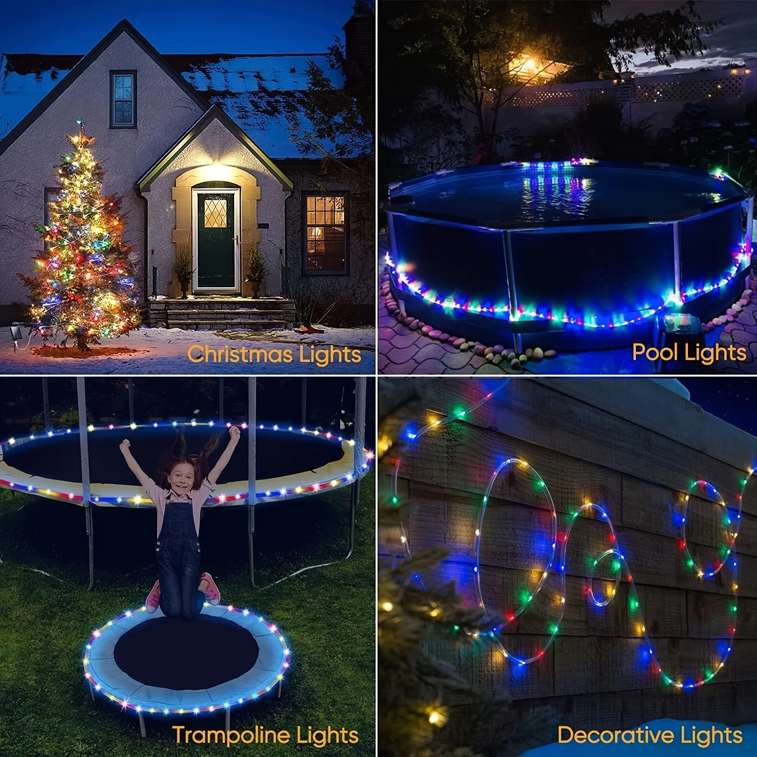 Solar Rope Light Waterproof Outdoor LED ‎Solar Fairy Light for Party Garden Home Wedding Christmas Holiday Tree Decor Lighting