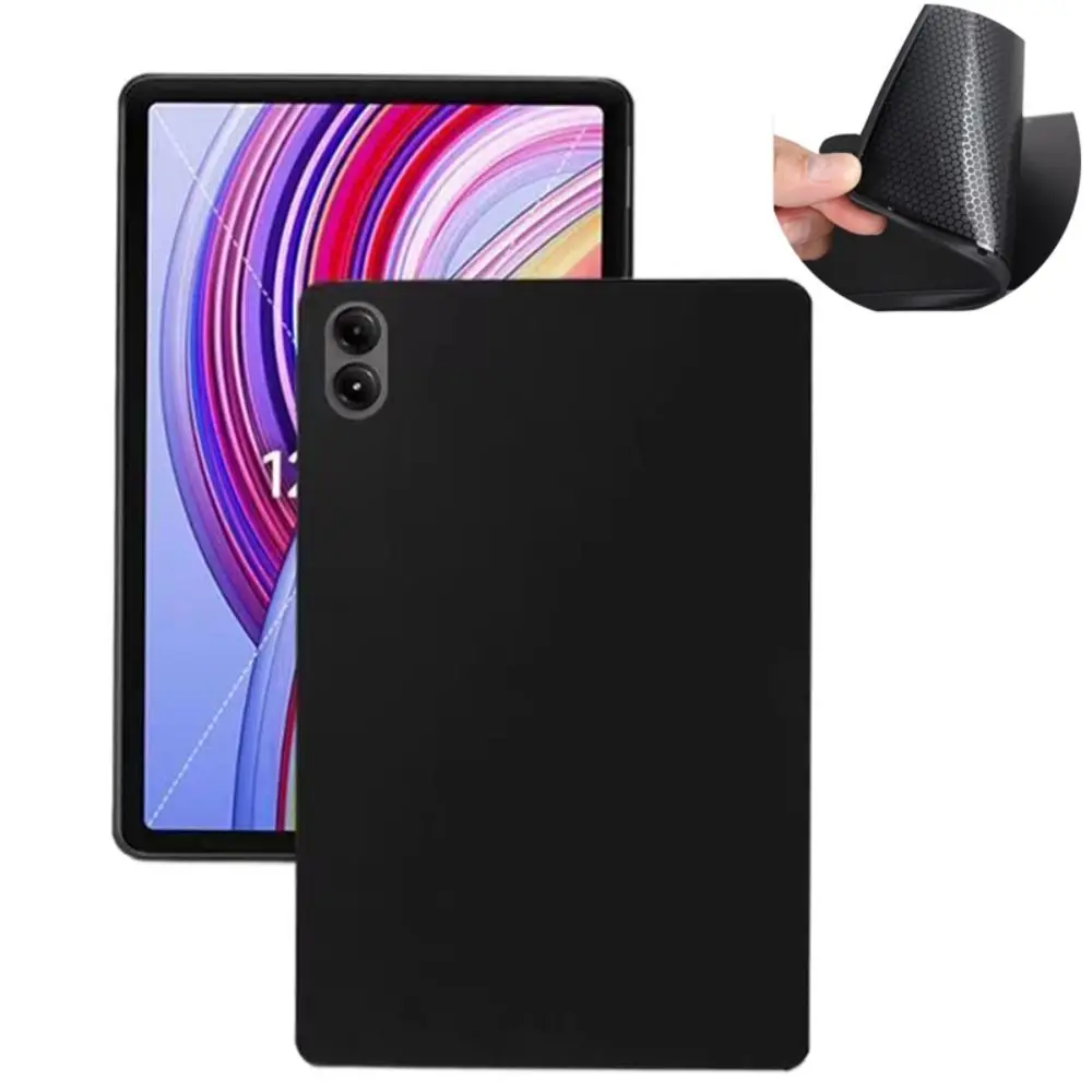 

Shockproof 12.1inch Tablet Case Anti-scratch Soft Shell Black Back Cover Silicone Anti-fall for Xiaomi Redmi Pad Pro 2024