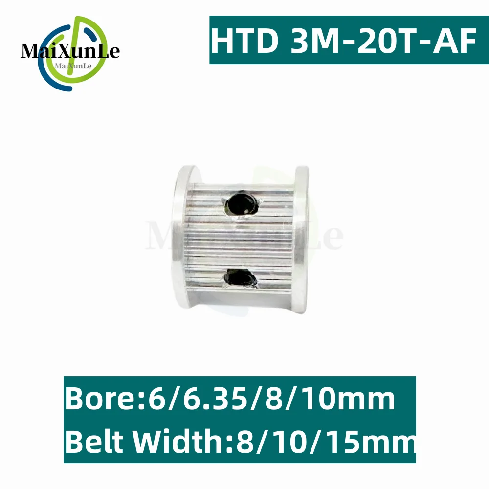 

HTD 3M AF-type 20 Tooth Timing Pulley With a Pitch of 3mm, Aperture of 6/6.35/8/10mm, Bandwidth of 8mm/10mm/15mm