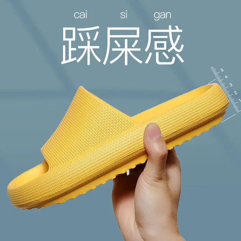 Soft Cushioned Thick Sole Slides for Women Men Non Slip Bathroom Shower Sandals Summer Indoor Outdoor Home Slippers Unisex