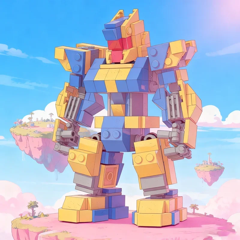 399 Piezas MOC Pacific Rim Atlas Destroyer, Bloques de Construcción de Modelo Chibi, Regalos para Festivales, Juguetes de Arquitectura para Armar, Idea Creativa de Bricolaje