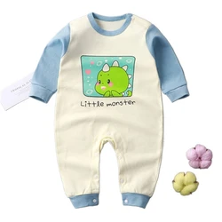 Pyjama en pur coton pour nouveau-né, barboteuse pour bébé fille, grenouillère de dessin animé, costume pour tout-petit, vêtements unisexes, tenues de combinaison pour bébé