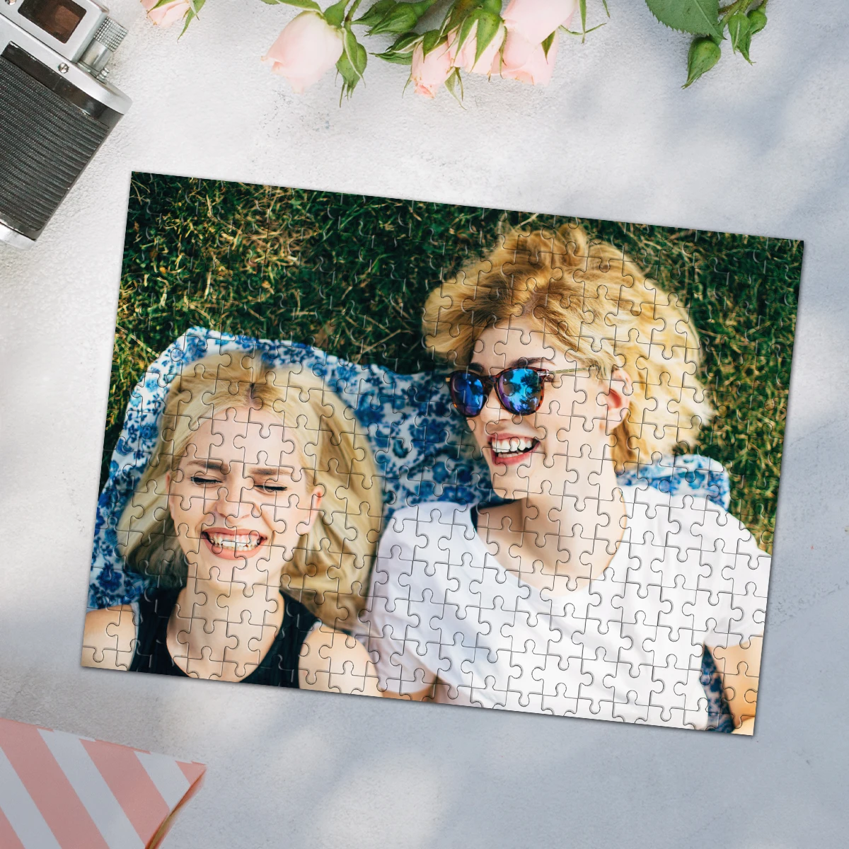 35/150/300/500/1000pcs Personalized Custom Photo Puzzle Mosaic family Photo Puzzle Portrait Personalized Birthday Gift