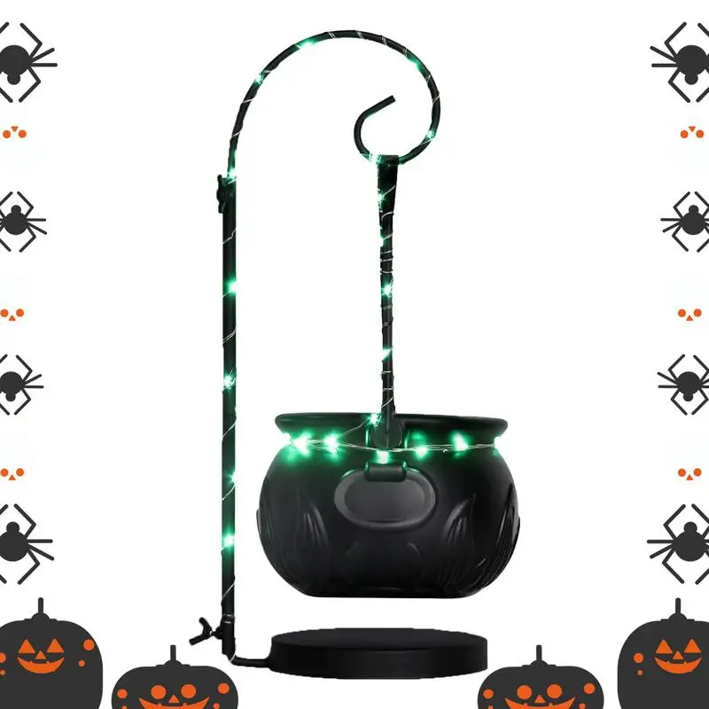 Witch Cauldron Candy Kettle Bucket Halloween Decorations Indoor Multi-functional Witches Cauldron Halloween Party Decor For Home