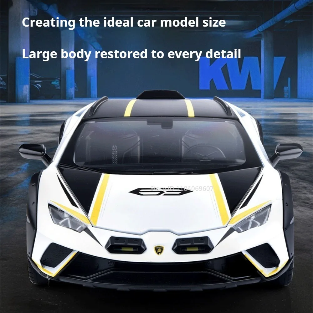 1:24 Lamborghini Huracan Sterrato Revuelto Modele Samochodów Zabawki Odlewane ze Stopu Otwierane Drzwi Pojazdy Światło Muzyka Supercar Dekoracja Domu