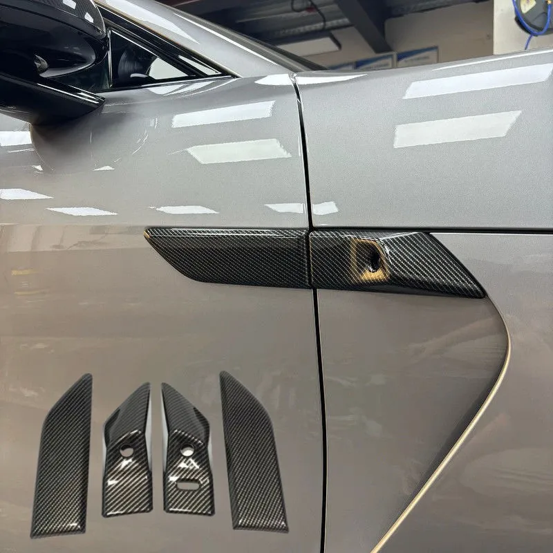 

For Xiaomi YU7 MAX 2025 Side Door Camera Protective Cover Fender Decorative Strip ABS Carbon Appearance Styling Accessories