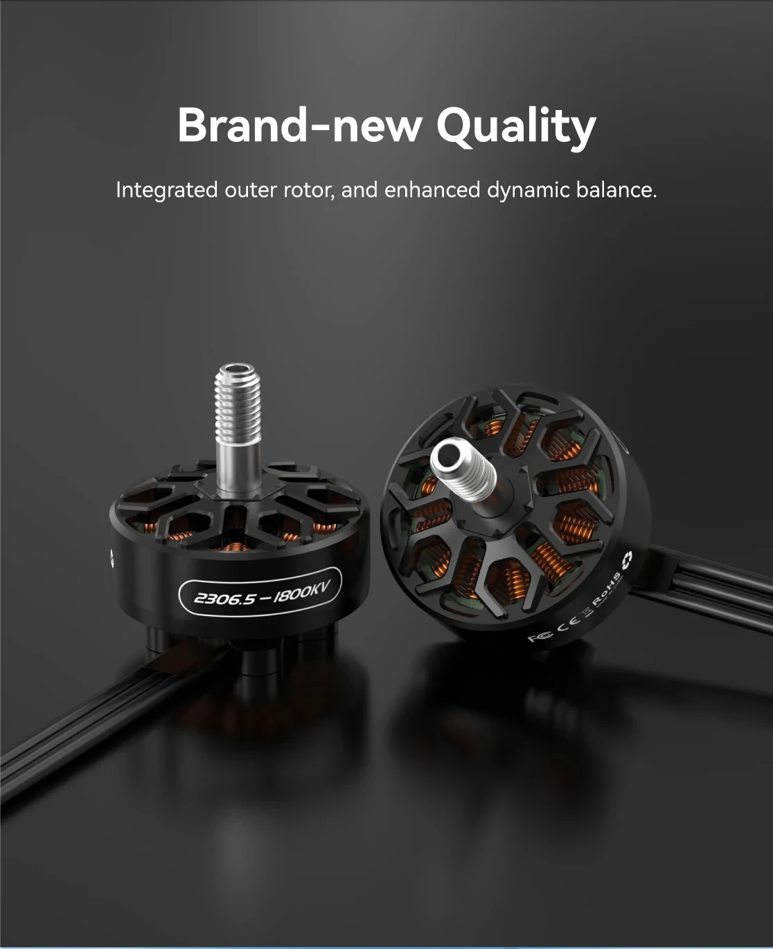 SpeedyBee 2306.5-1800KV Suporte para motor sem escova 6S Lipo Motor para Master5V2 5 polegadas FPV Racing Freestyle Quadcopter