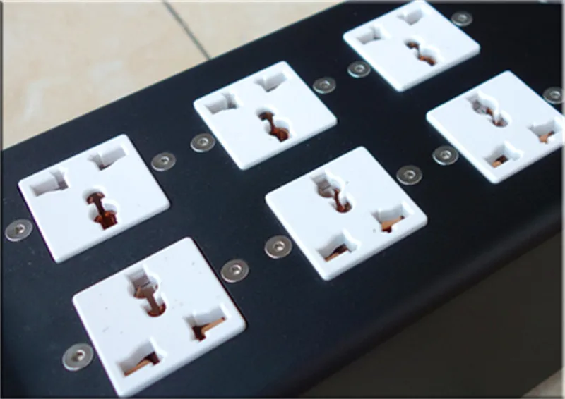 C-030 High-End AL CNC PW1 4000W 20A/60A สวิตเซอร์แลนด์ Schaffner กรองเสียง AC Power Socket Support AC 90V ~ 240V