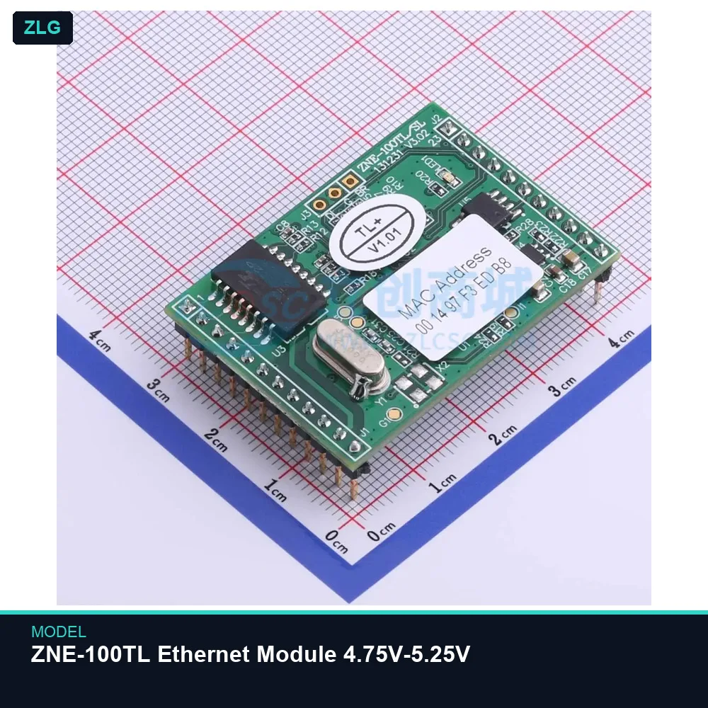 ZLG ZNE-100TL Ethernet Module 4.75V-5.25V