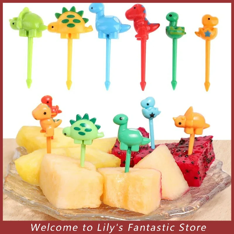 Widelec do owoców dla zwierząt Plastikowy widelec do owoców dla dzieci Mini Cartoon Kids Cake Fruit Toothpick Bento Lunch Bento Akcesoria Dekoracja imprezowa