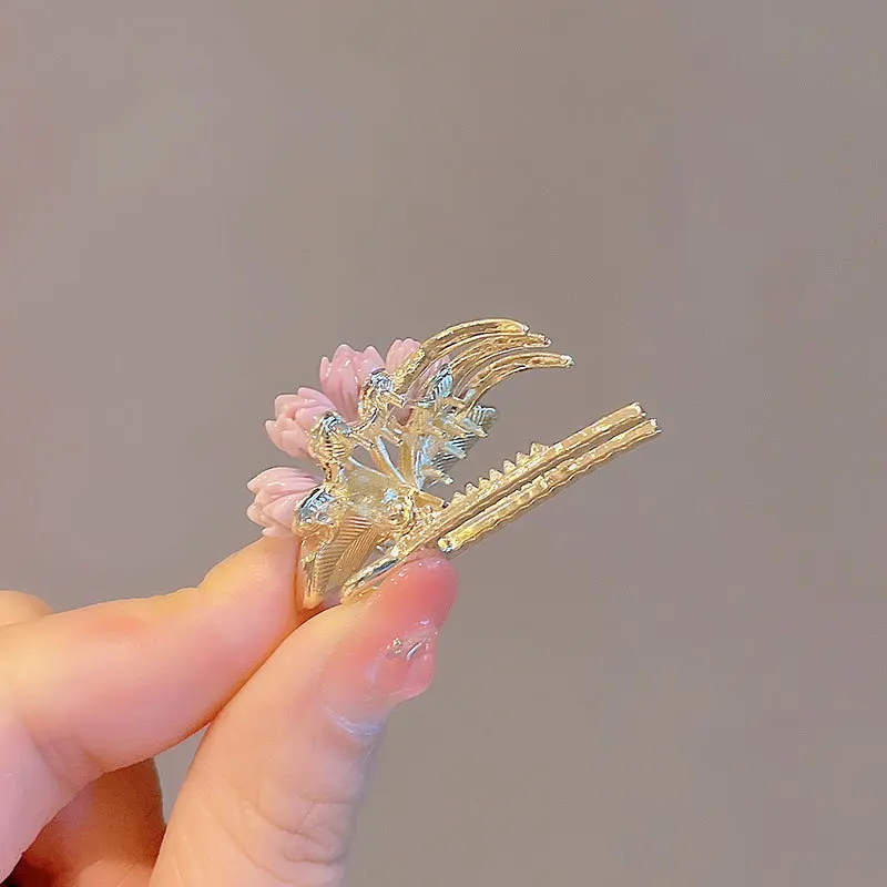 2024 New Fashion Korean Style Alloy Side Barrettes Hair Clips Summer Sweet Cute Bangs Clip Flowers Hair Accessories For Women