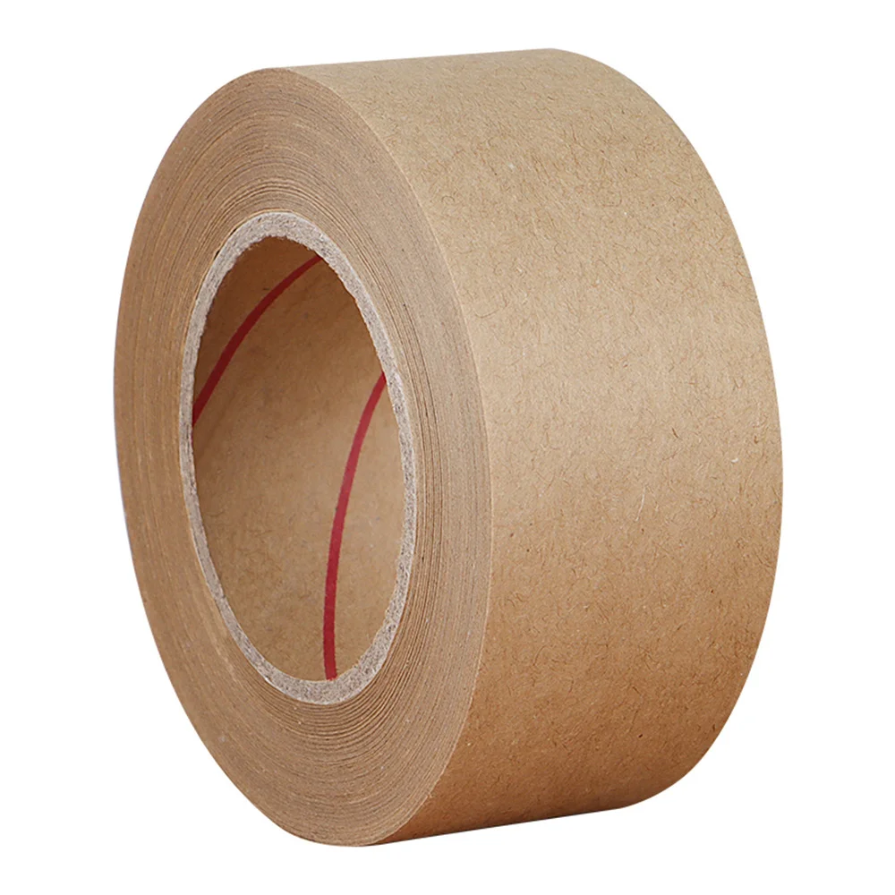 30m Kraft Paper Tape Enhanced Water Activated Strong Sticky Painting Fixed Sealing Carton Packaging Transportation Writable