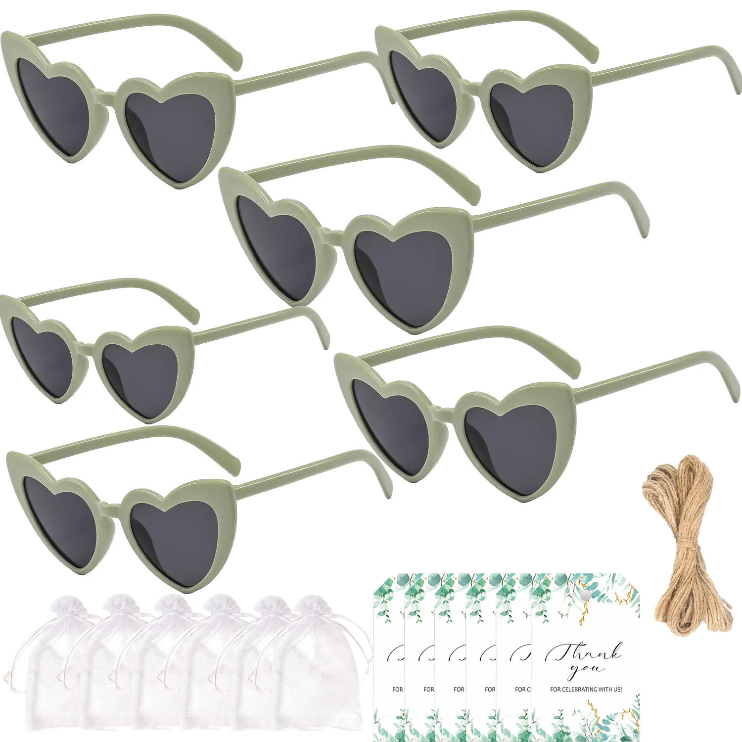 NONE Heart Shaped Sunglasses 8