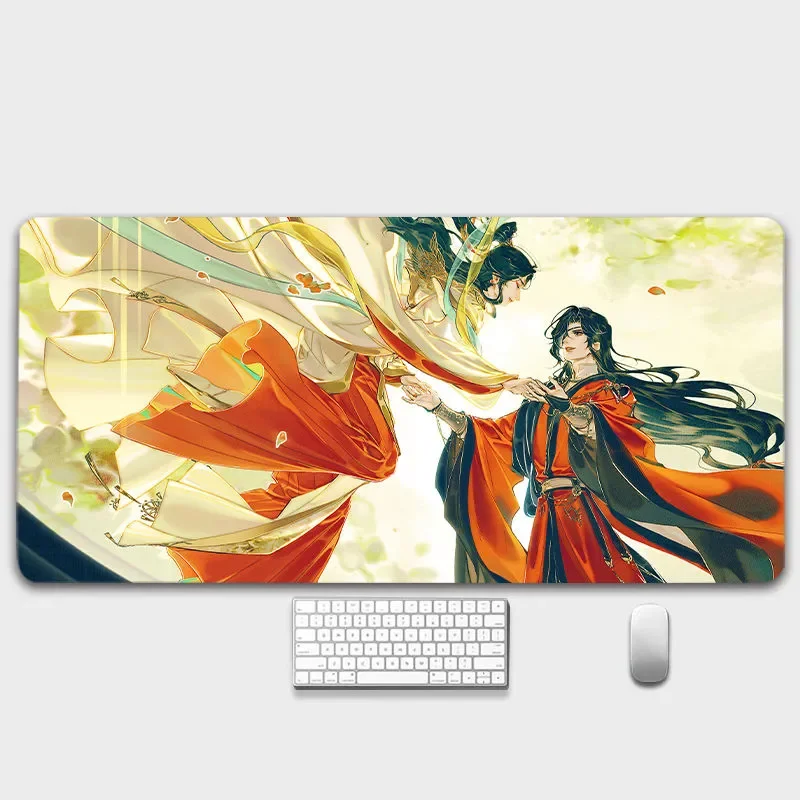

Tian Guan Ci Fu Mouse Pad - XXL Xie Lian & Hua Cheng Anime Desk Mat, Stitched Edge Non-Slip Surface for BL Fans/Donghua Lovers
