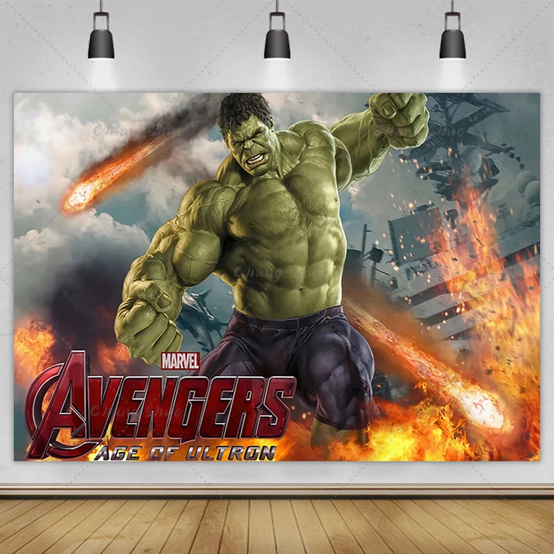 Marvel Hulk Jack Tema Sfondo Banner di stoffa Puntelli Bambini Ragazzo Festa di compleanno Baby Shower Decorazione Forniture Fotografia