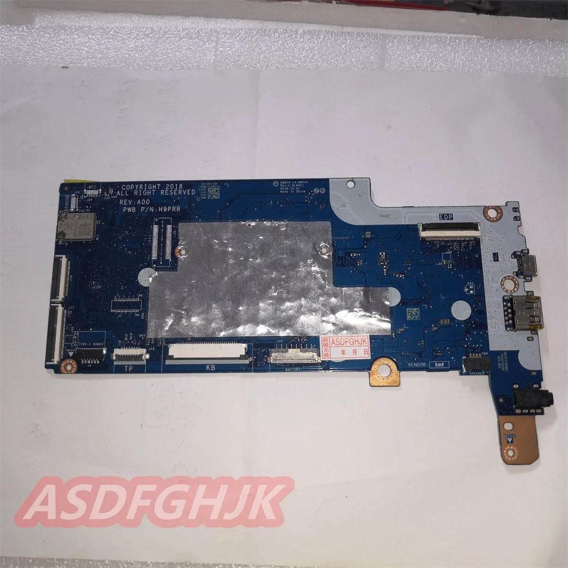 Original EDB10 LA-G851P 0W1C7C  for Dell Chromebook 3100 MTHERBOARD with CPU and 4GB RAM 32GB SSD  100% test work