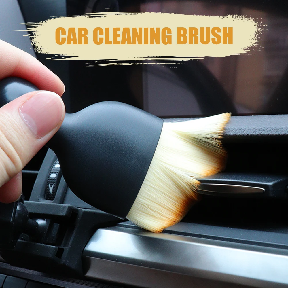 Car Interior Cleaning Brush Soft Nanofiber Brush Center Console Air Conditioner Outlet Cleaning Tools Auto Crevice Dust Removal