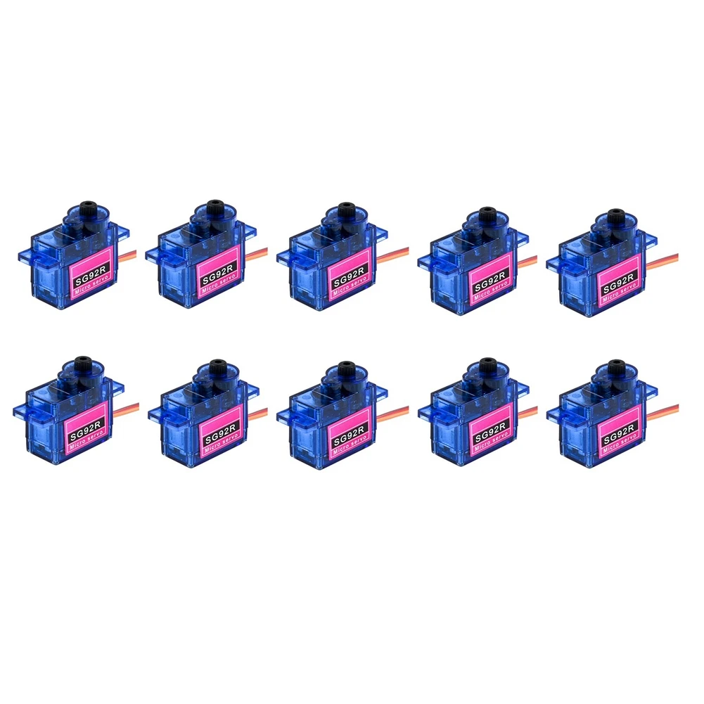 10PCS SG92R 9G Mini Servo 9G 2.5Kg for RC Airplane Helicopter Controls Car Boat for Arduino