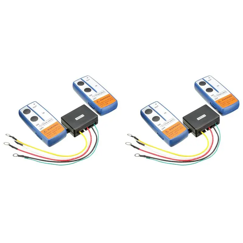 AASS-2 Set 12V Car Wireless Winch Electric Remote Control Switch With Manual Transmitter For Jeep Truck