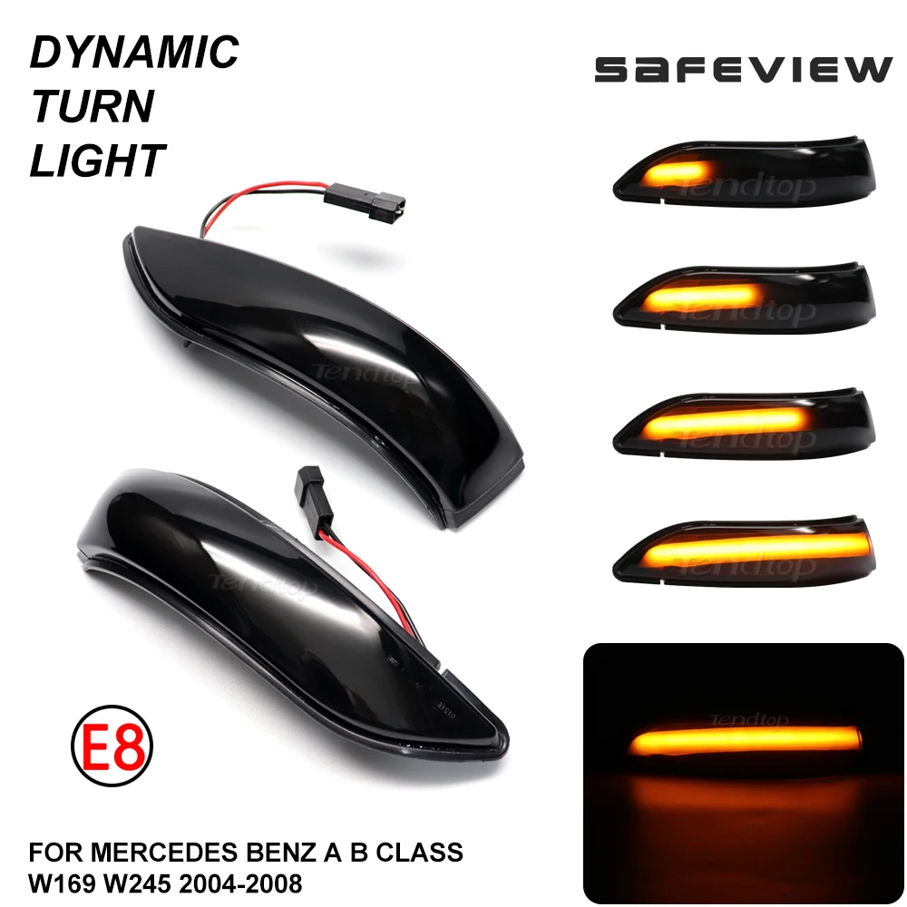 Dynamic LED Flowing Turn Signal Blinker Lamp Rear Mirror Indicator Light Car Styling For Mercedes Benz A B Class W169 W245 04-08