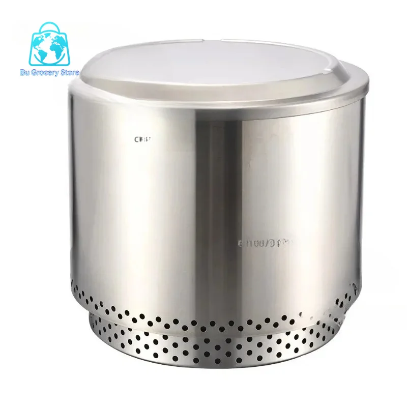 Large Outdoor Stainless Steel Smokeless Firewood Stove Durable Garden Camping Fire Pit