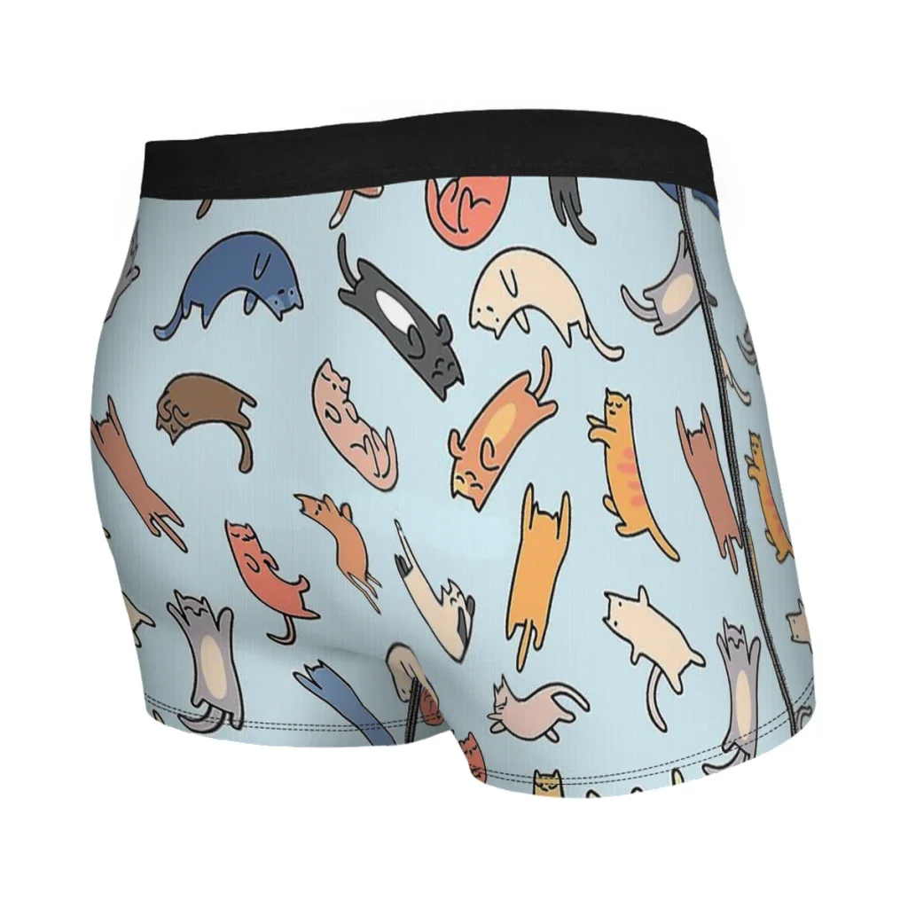 Cats Puzzle Man's Boxer Briefs Lovely little animals Breathable Funny Underpants Top Quality Print Shorts Birthday Gifts