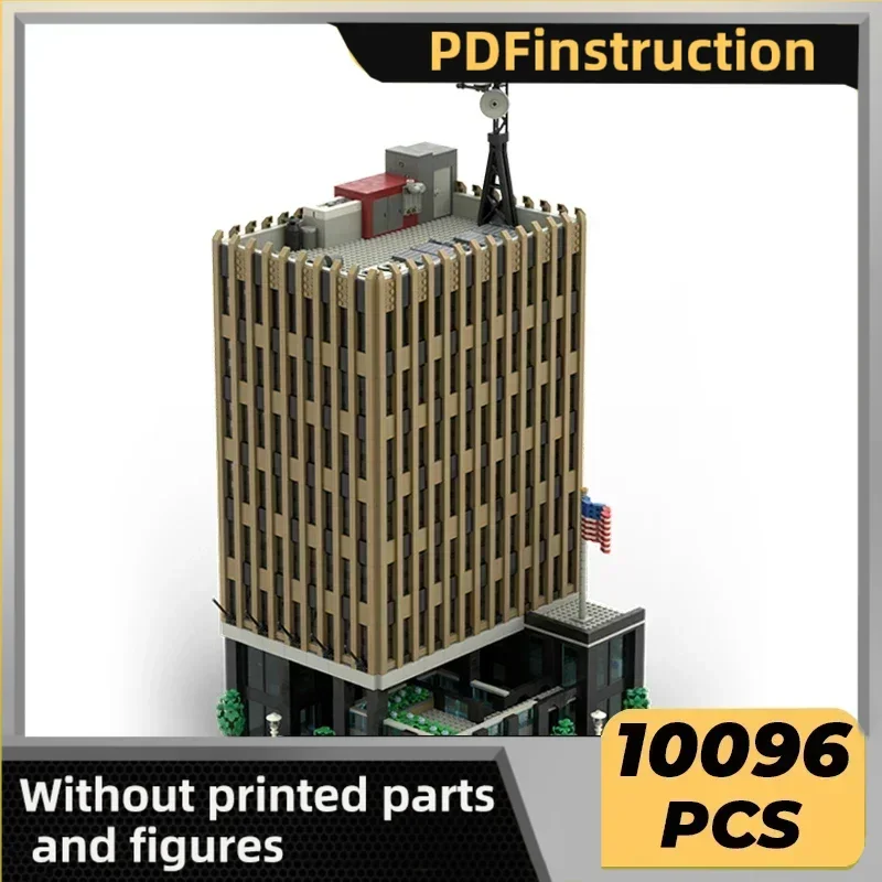 

Street View Model Moc Building Bricks Federal Building With Law Enfocement Technology Blocks Gift Christmas Toy DIY Set Assembly