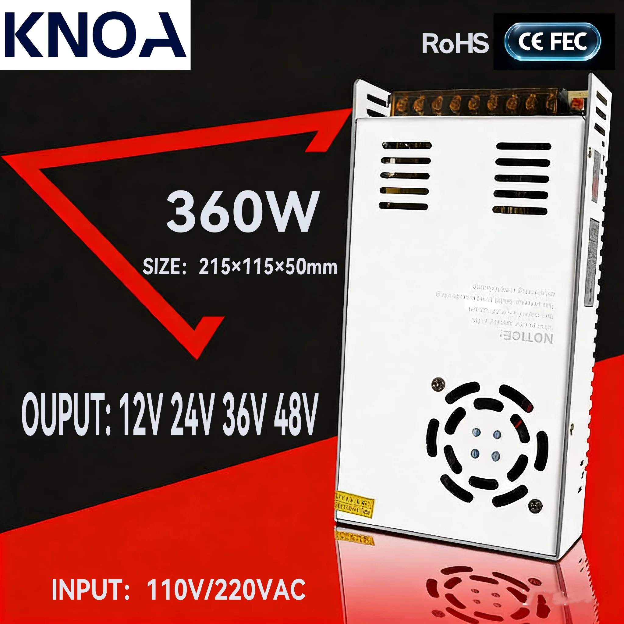 New LED Power Supply DC 12V 24V 36V 48V 360W LED Power Supply Source Transformer AC-DC SMPS Motor Power Voltage Switching 12 V
