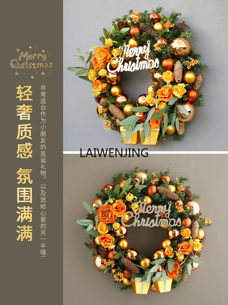 MJY Christmas wreath decoration door hanging scene arrangement Christmas vine