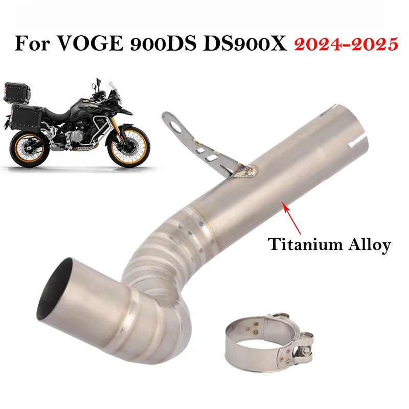 

For VOGE 900DS DS900X DS900 X 2024 2025 Motorcycle Exhaust Escape Titanium Alloy Mid Connecting Link Pipe Muffler