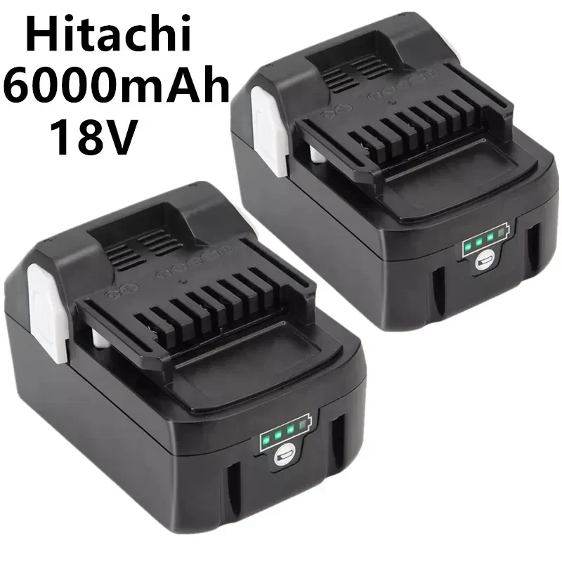 

18V 6000mAh Lithium-ionen-akku Akku-bohrschrauber Werkzeug akku für Hitachi BCL1815 EBM1830 BSL1840 Batterie led-anzeige