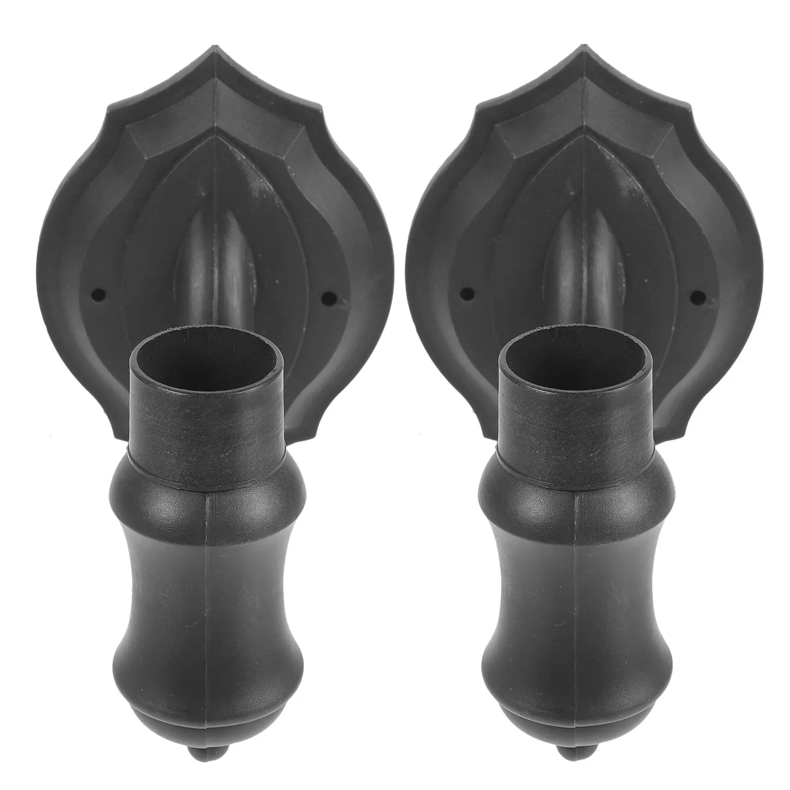 

2Pcs Solar Lamp Holder Plastic Wall Sconces Bracket for Outdoor Lights Fixture Bedroom Bathroom Modern Style Decorative