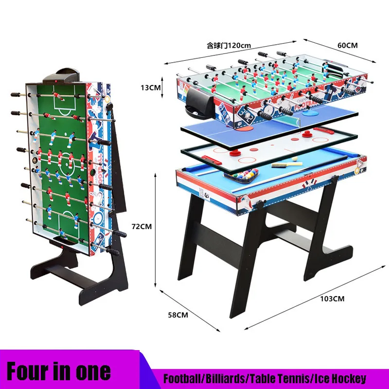 

Складной и многофункциональный бильярдный стол, стол 4-в-1, домашняя стойка, футбольный стол, настольный теннис, стол, Хоккей с шайбой