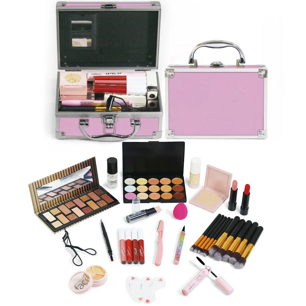 Kit de maquillage Popfeel le plus connu, ensemble complet d'eye-liner, yeux, lèvres, visage, cadeau de luxe, cosmétique pour femme, tout en un, cadeau surprise Profosmail.com