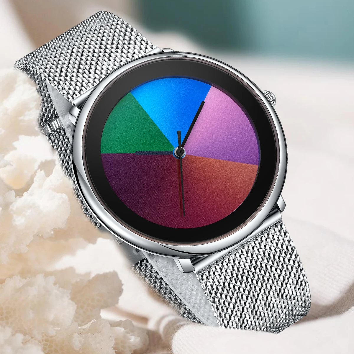 LIGE 2026 Watch women Unique Fashion Ladies clock Casual Colorful Changing Dial Simple Special women's quartz wrist watch+BOX