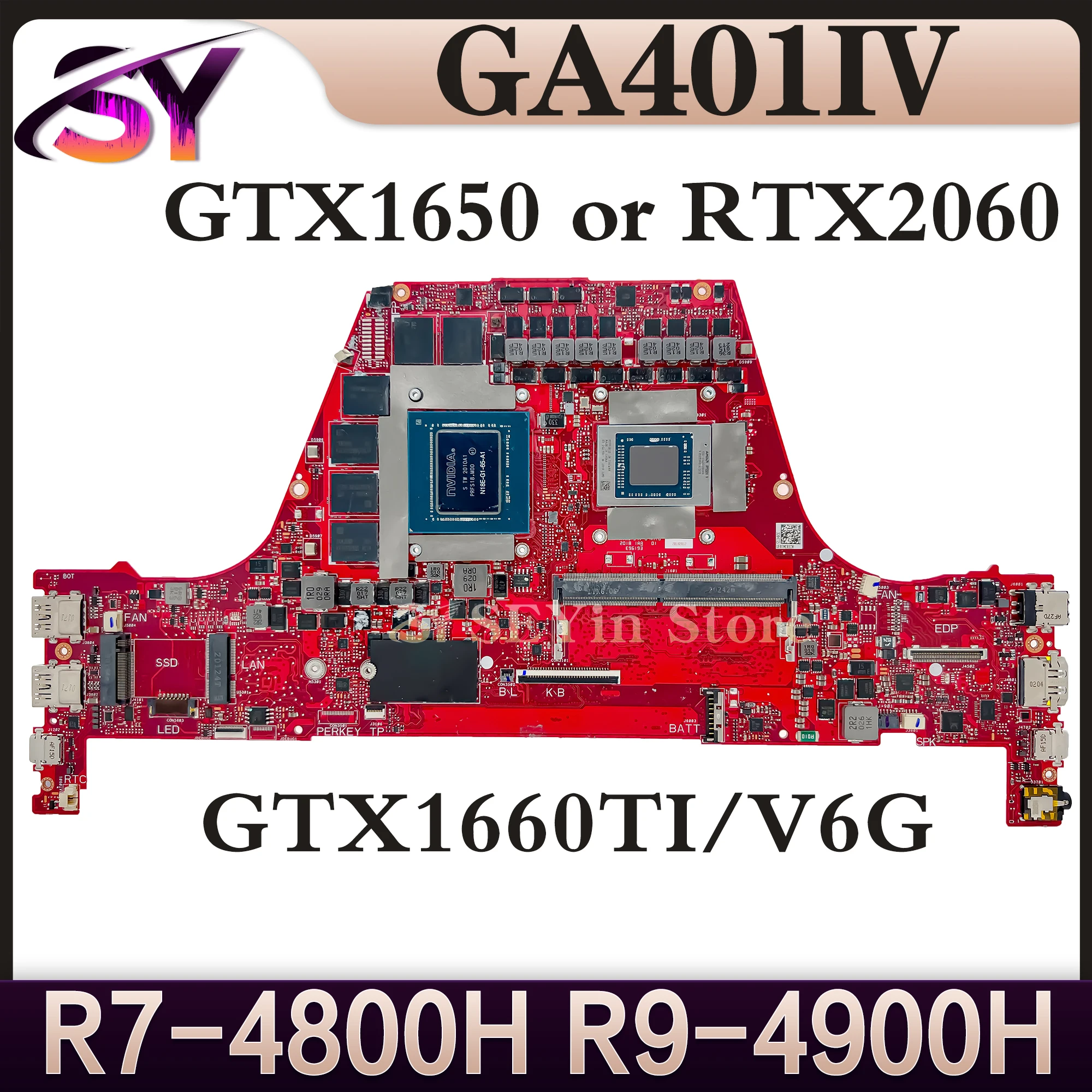 

GA401IV Mainboard For ASUS ROG Zephyrus G14 GA401IU GA401II GA401IH GA401IE GA401IVC Laptop Motherboard R7 R9-4900HS RTX2060 166