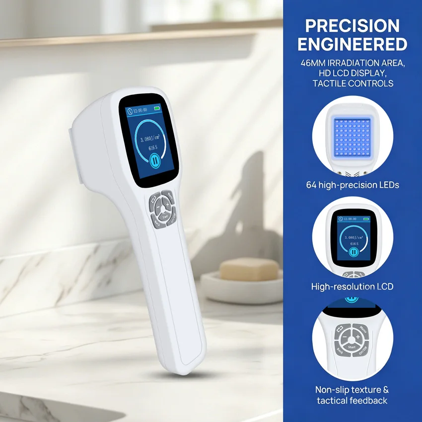 New Upgrade 308nm UVB Phototherapy Lamp Rechargeable Narrow Band UVB Light Therapy Device for Vitiligo Treatment Psoriasis Eczema Care