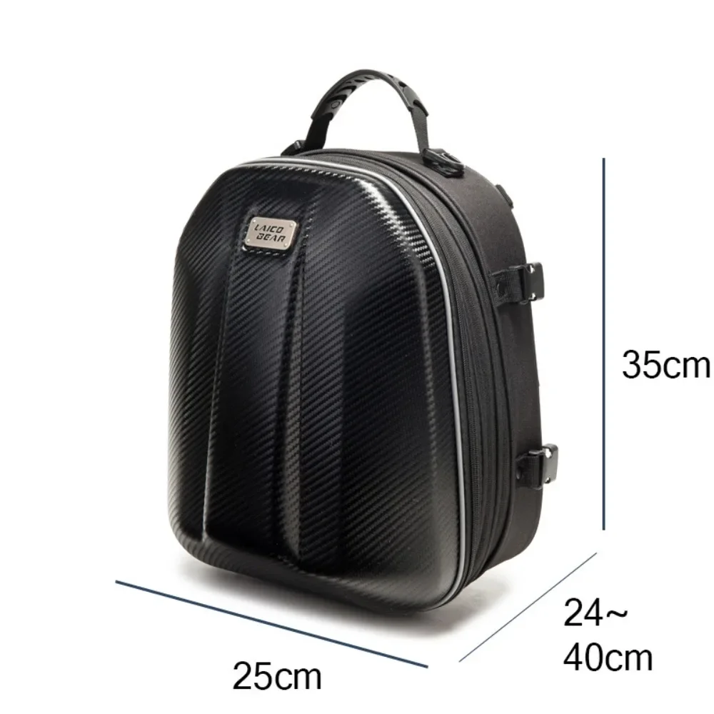 Carbon Fiber Motorcycle Bag Waterproof Motorcycle Tail Bag Tailbag Rear Pack Backseat Pack Backpack Crossbody Bag Kit Helmet Bag